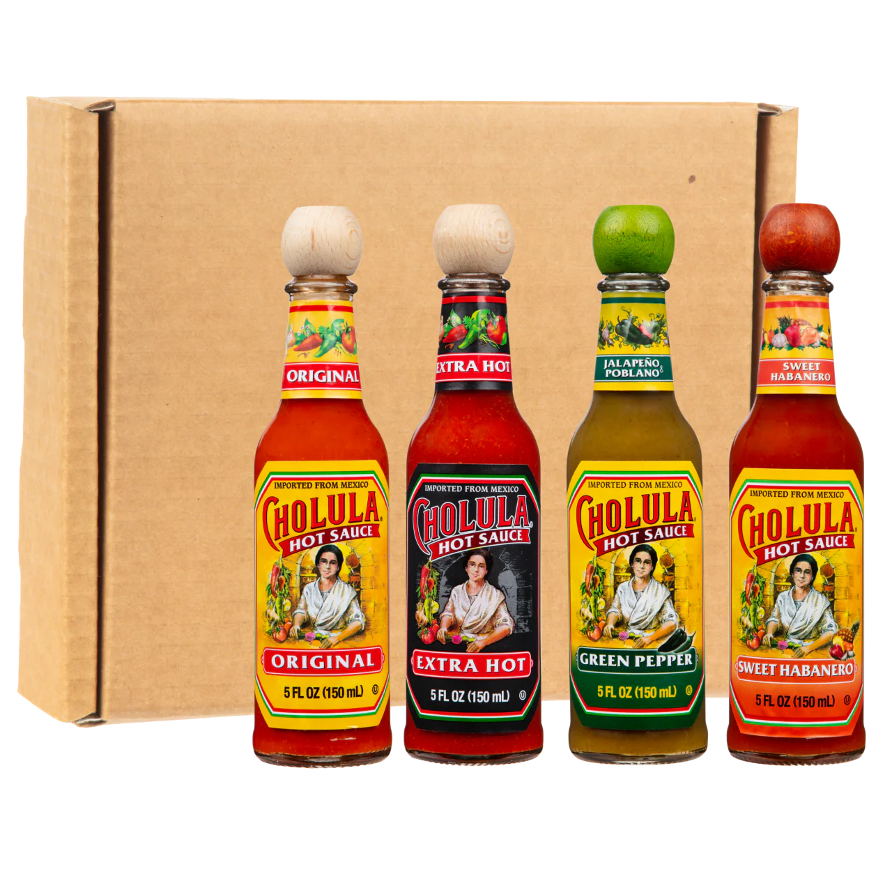 Cholula® Hot Sauce Variety Pack, 4ct (Green Pepper, Original, Sweet Habanero & Extra Hot) - Image 5
