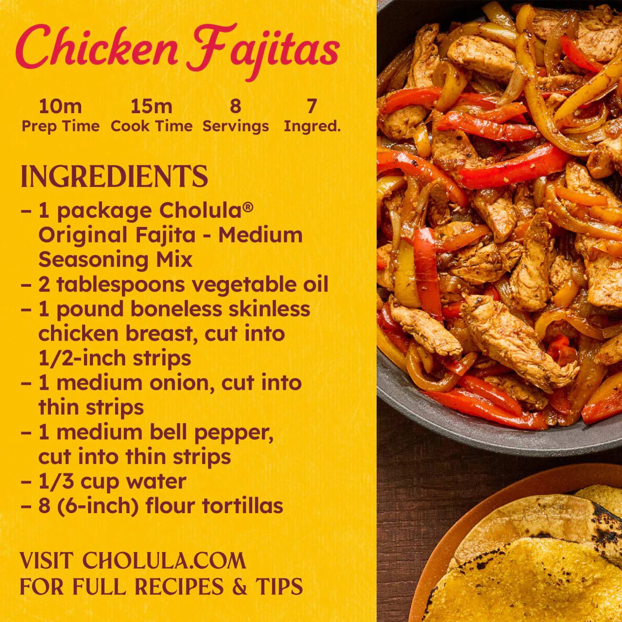 Cholula® Original Fajita - Medium Seasoning Mix, 0.87 oz (6-Pack) - Image 7