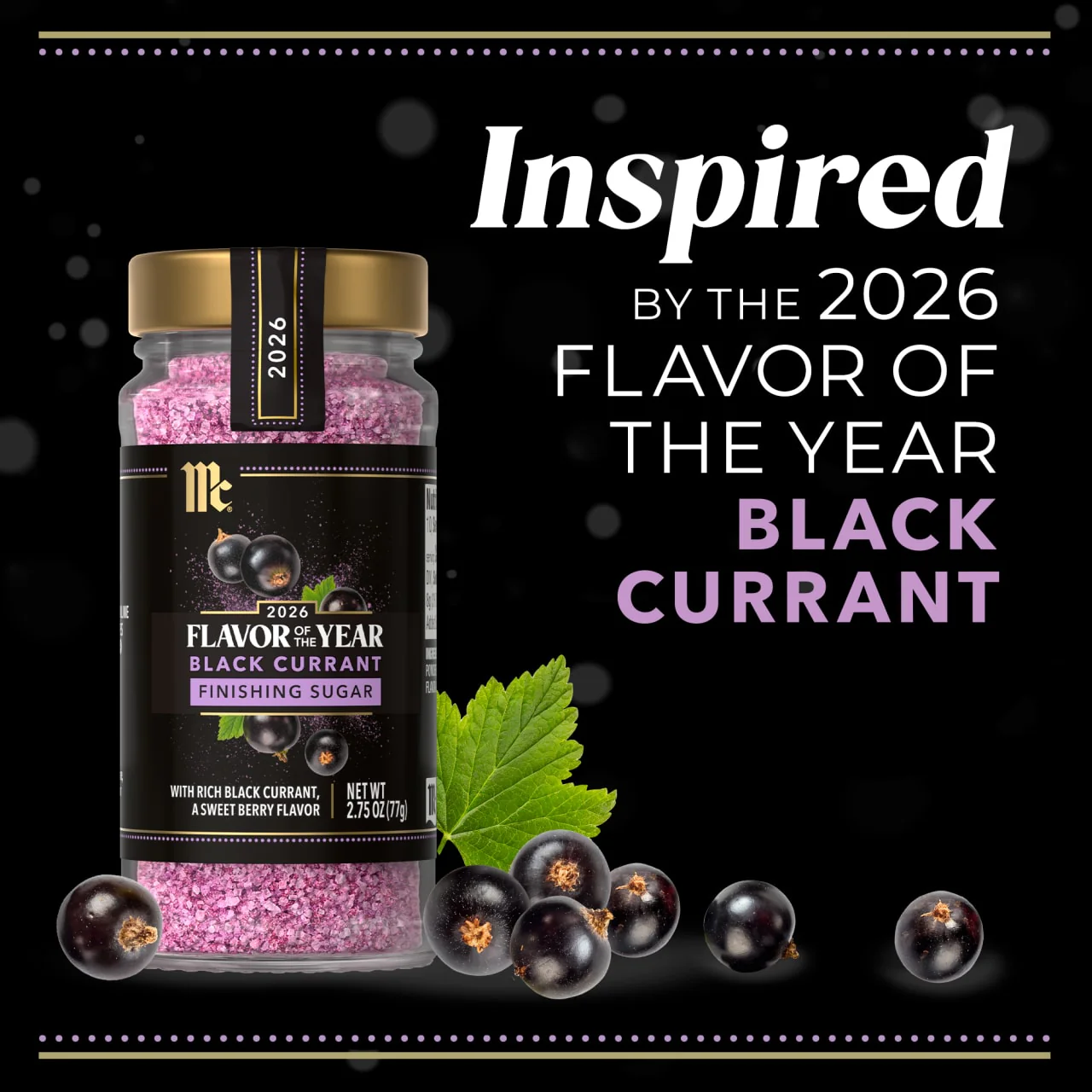 McCormick® 2026 Flavor of the Year Black Currant Seasoning & Finishing Sugar Bundle, 2ct - Image 3