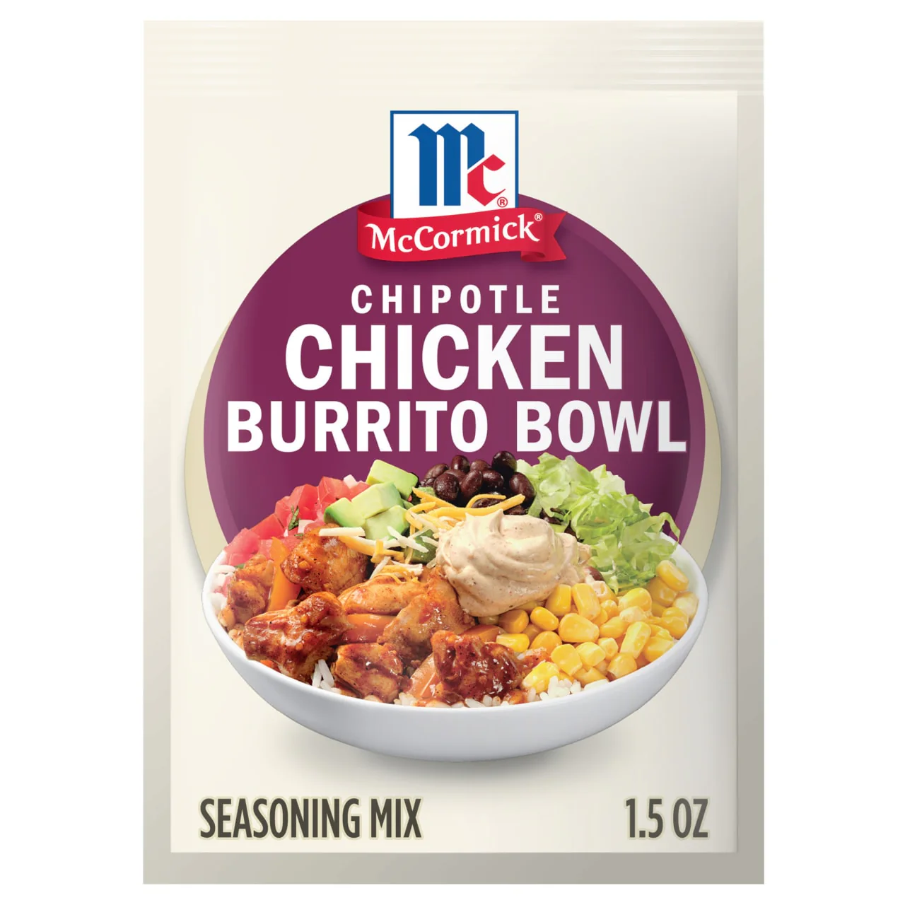 McCormick® Chipotle Chicken Burrito Bowl Seasoning Mix, 1.5 oz (6-Pack)