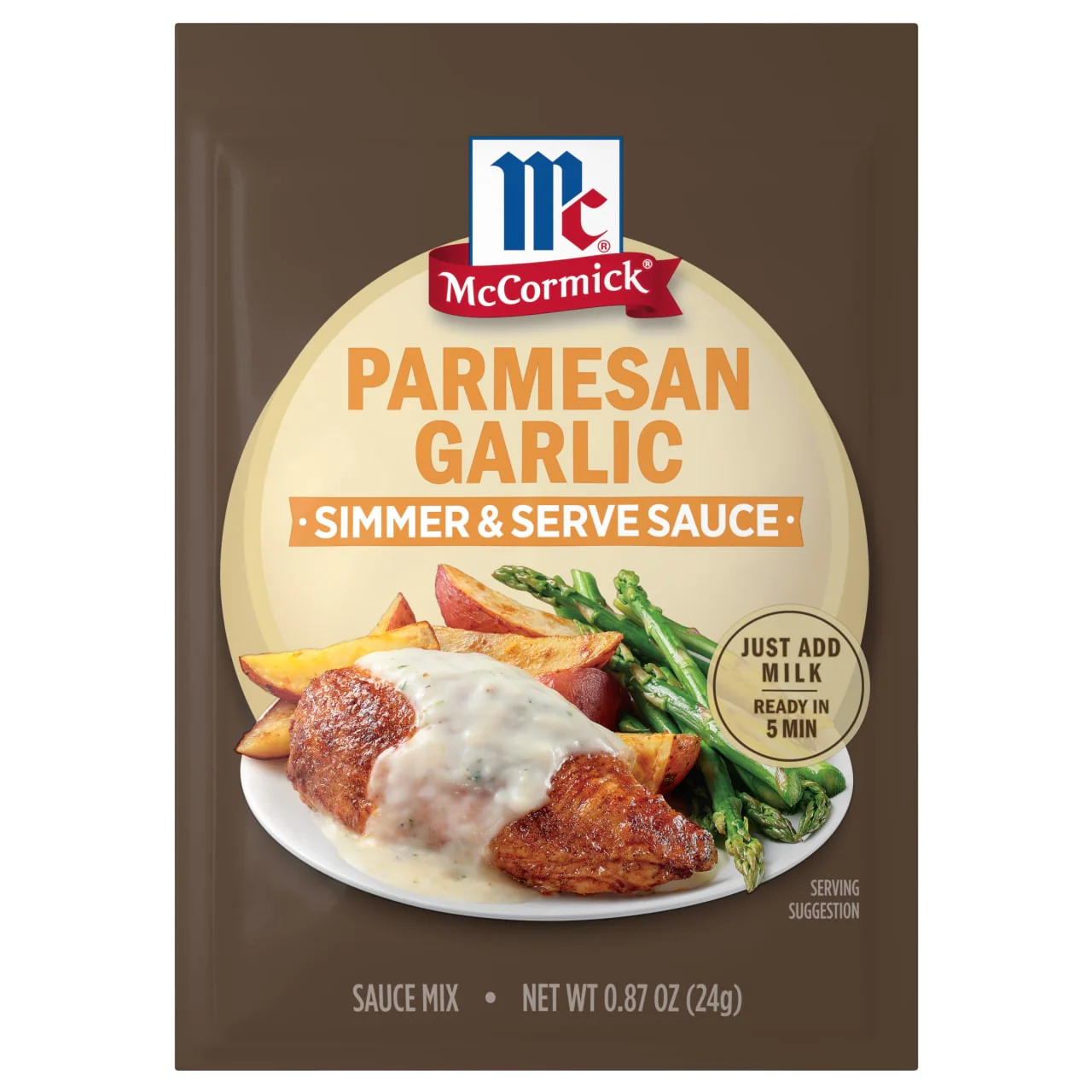 McCormick® Parmesan Garlic Sauce Mix, 0.87 oz (6-Pack)